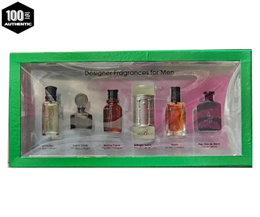 Designer Fragrances Mens 6pc Gift Set Mini EDT Splash