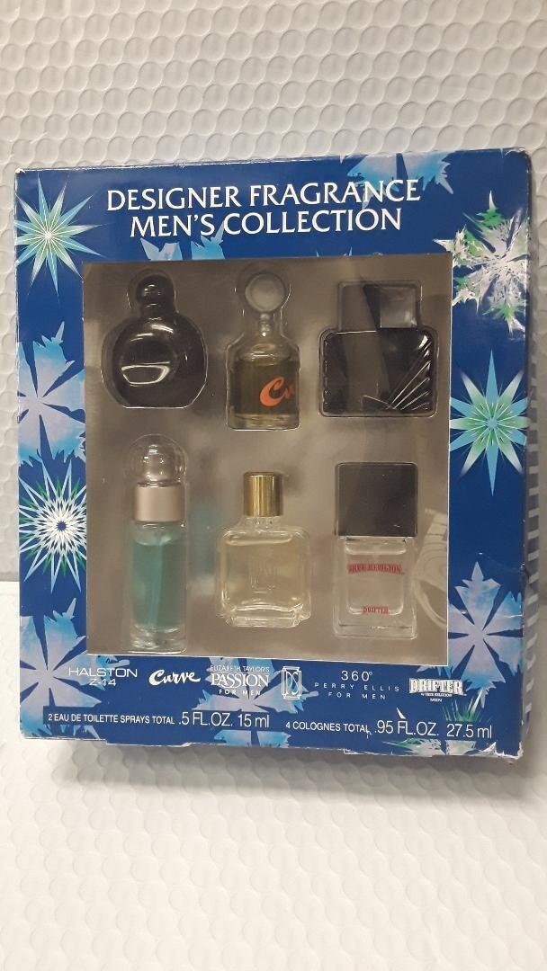 Designer Fragrances Mens 6pc Gift Set Mini EDT Splash Travel Size Coffret NIB