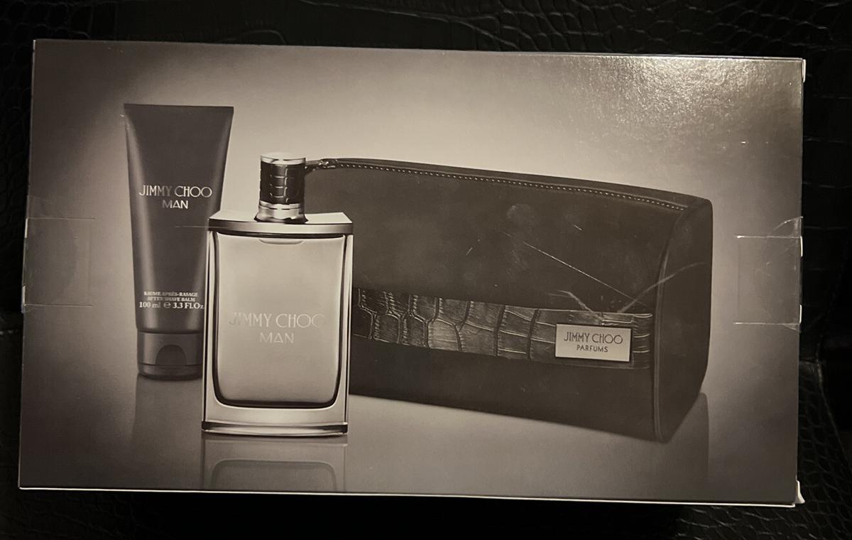 Jimmy Choo Mens Cologne Parfum 3pc Gift Set Travel Bag!