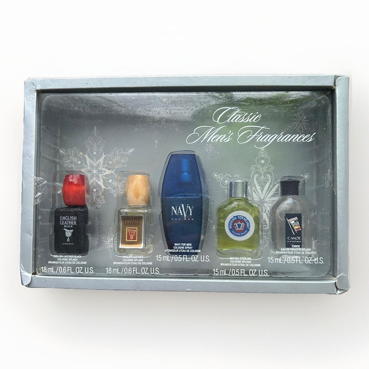 Vintage Travel Size Mens Cologne Gift Set English Leather British Sterling Canoe