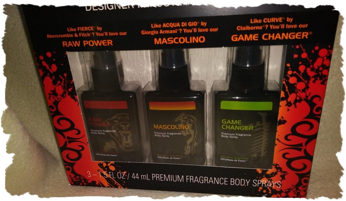 Men FRAGRANCE GIFT SET of 3 spray 1.5 fl. oz. ea., by DESIGNER IMPOSTERS. France