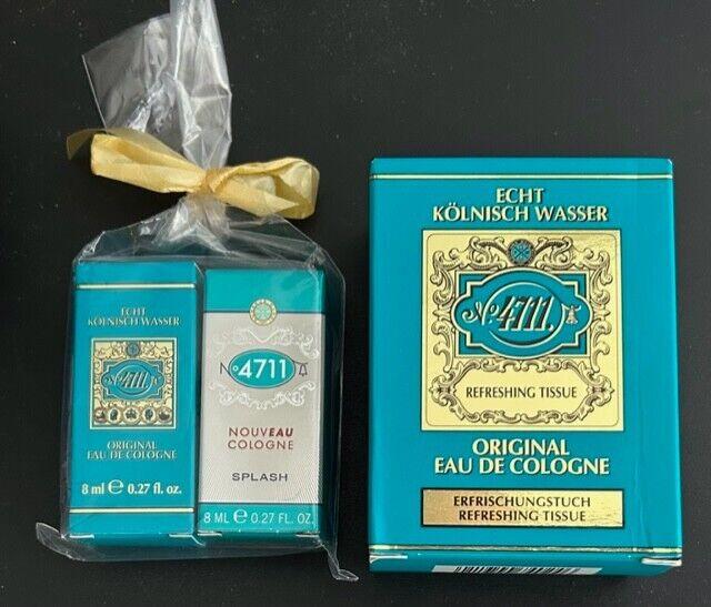 4711 Eau de Cologne Refreshing Wipes Set/10 + EDC 8ml & Nouveau Cologne 8ml MINI