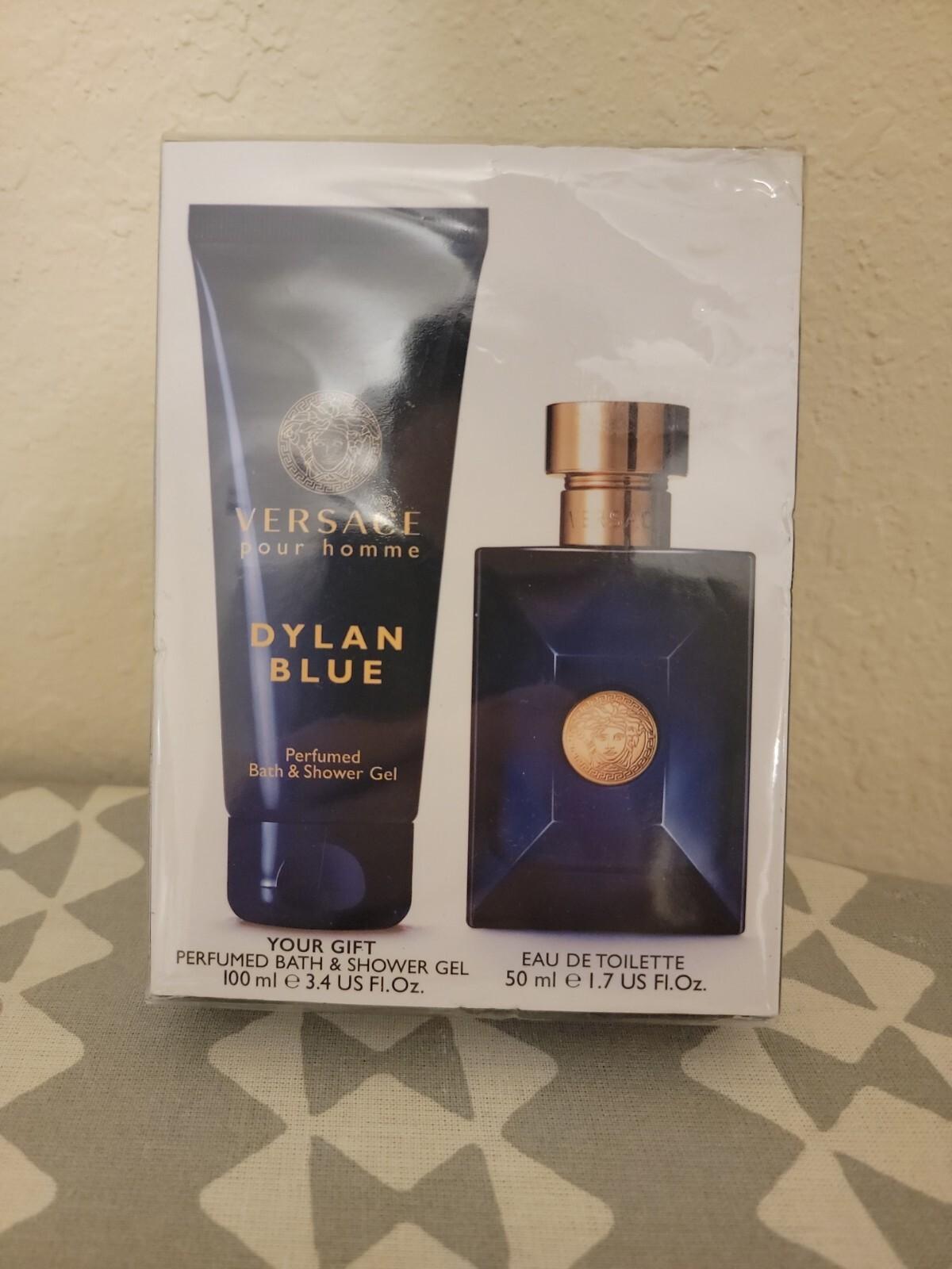 Versace Pour Homme Dylan Blue Cologne 3.4 Oz/100ml  Eau De Toilette 2 Pcs Set