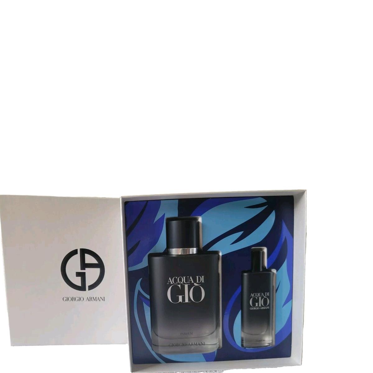 ACQUA DI GIÒ PARFUM 2-PIECE COLOGNE & TRAVEL SPRAY GIFT SET (NIB)