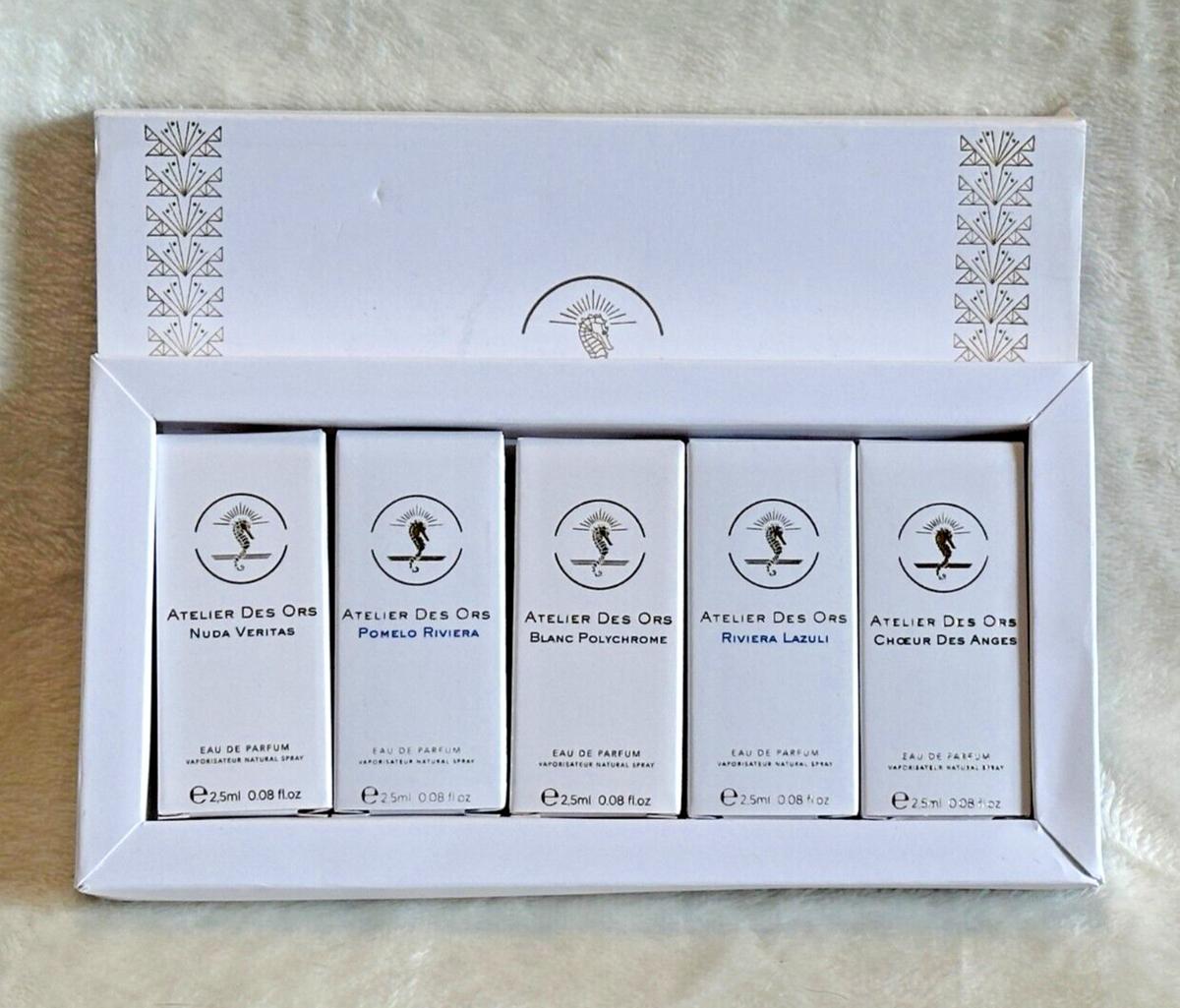 Atelier Des Ors ~ Discovery Set Perfume Cologne ~ WHITE BOX ~ 5 x .08 fl oz