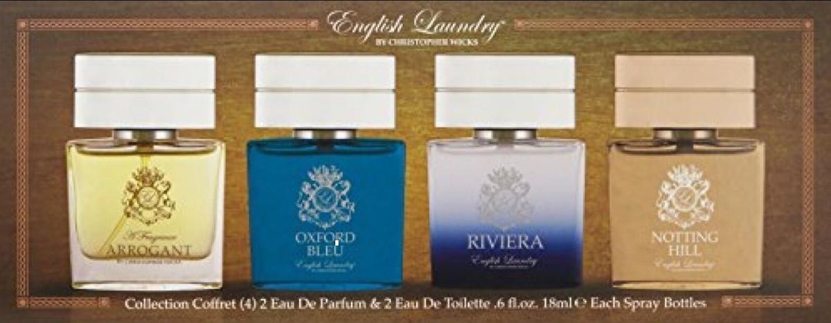 English Laundry Men's 4 Pc Travel Set-Arrogant-Riviera-Notting Hill-Oxford Bleu