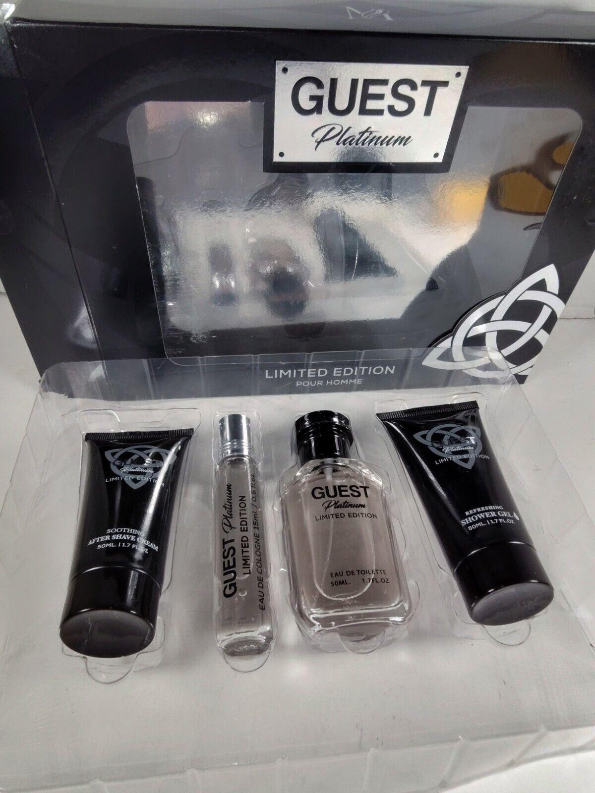 Guest Platinum  Cologne Men's Set After Shave Shower Travel Limited Edition New!