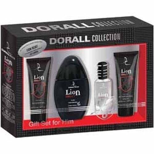 LION HEART men's designer cologne 4 pc Gift Set by DORALL COLLECTION