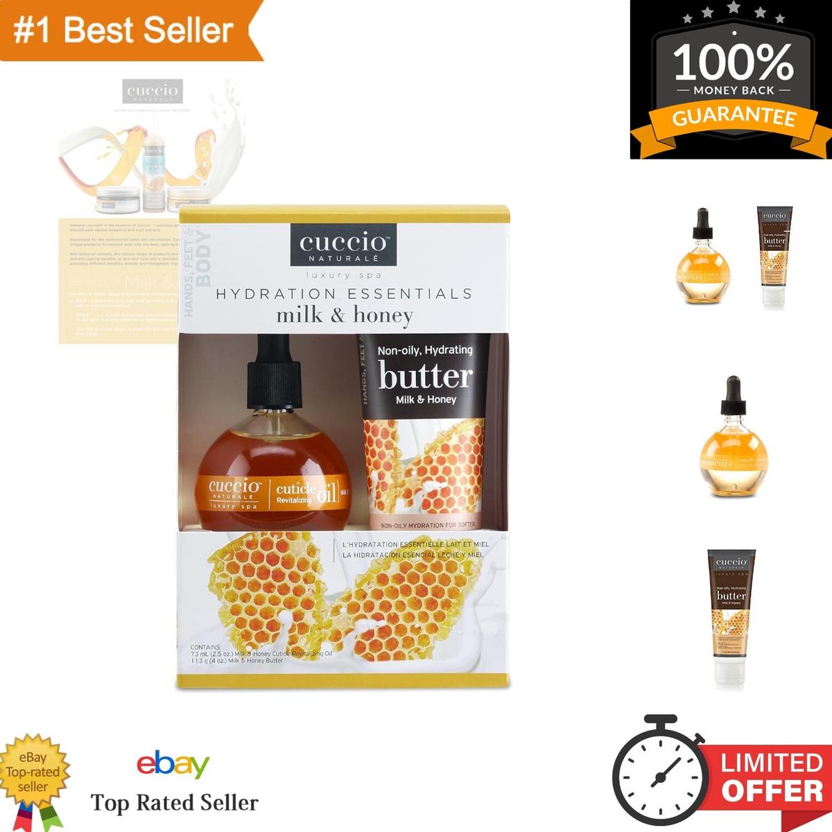 Travel Size Naturale Hydration Set: Body Butter & Cuticle Oil in Honey Essence