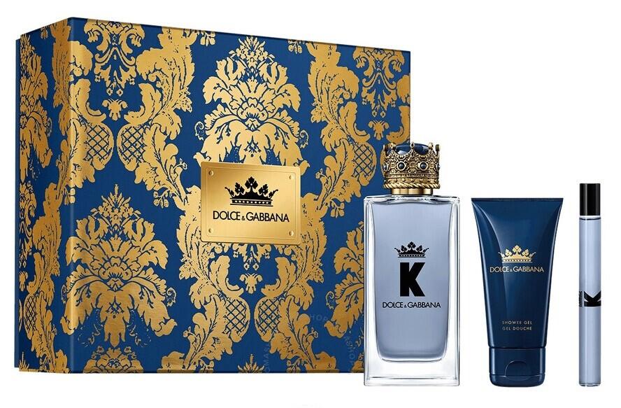 Dolce & Gabbana K Eau de Toilette Spray Gift Set Cologne Shower Gel Travel Spray