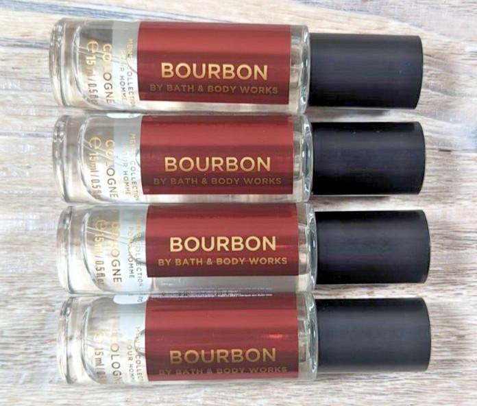 BOURBON Bath & Body Works 0.5 oz Travel Cologne - Set of 4