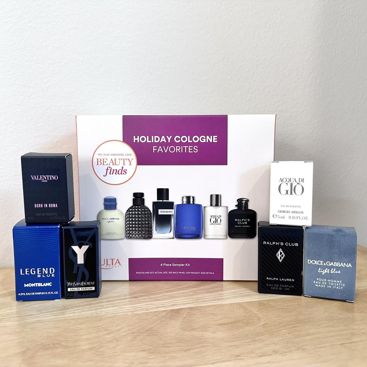 ULTA BEAUTY Finds Mens Holiday Cologne Favorites 2024 Travel Mini Gift Set 6pc