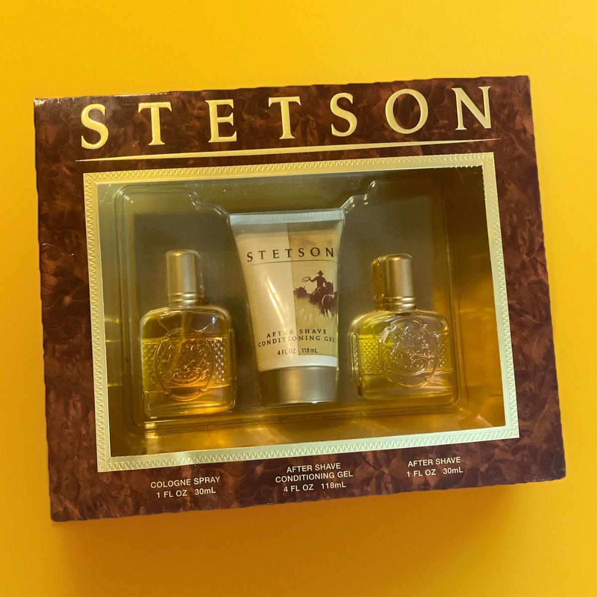 Stetson Vintage Travel Set Aftershave Cologne HTF Conditioning Gel Coty NIB New