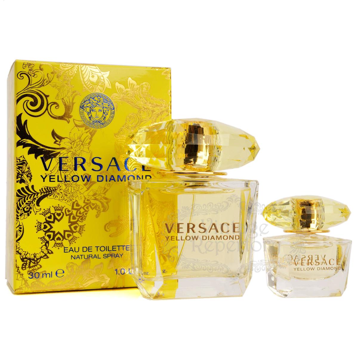 Versace Perfume Yellow Diamond EDT Womens Fragrance 30ml 1oz + Mini Parfum Set