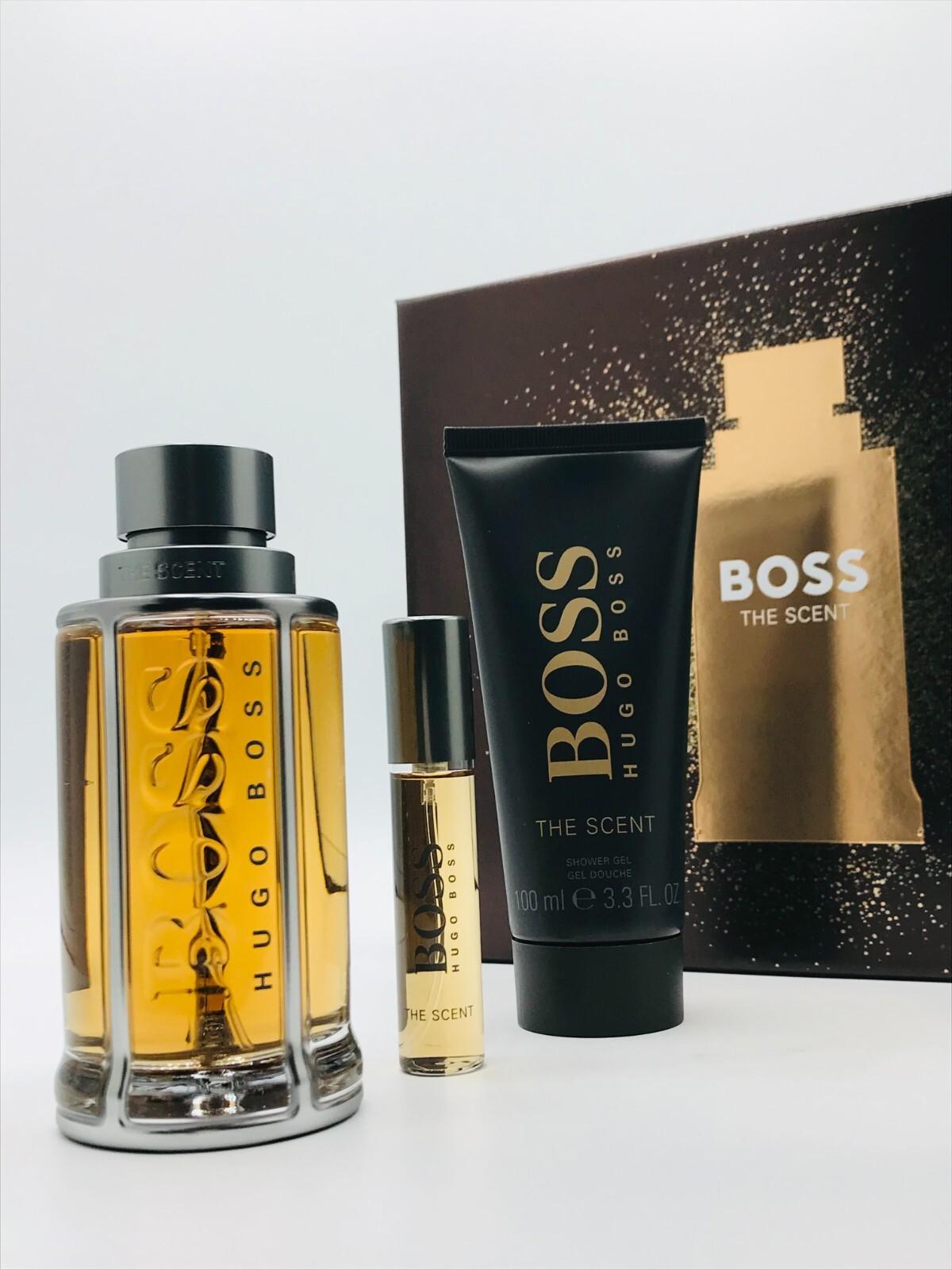 Hugo Boss The Scent Men 3pc Set Cologne Spray 3.3 oz Shower Gel 3.3 Travel Spray