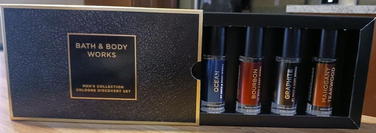 Bath & Body Works Men's Collection Cologne Discovery Set (4 Mini Bottles .5 oz)