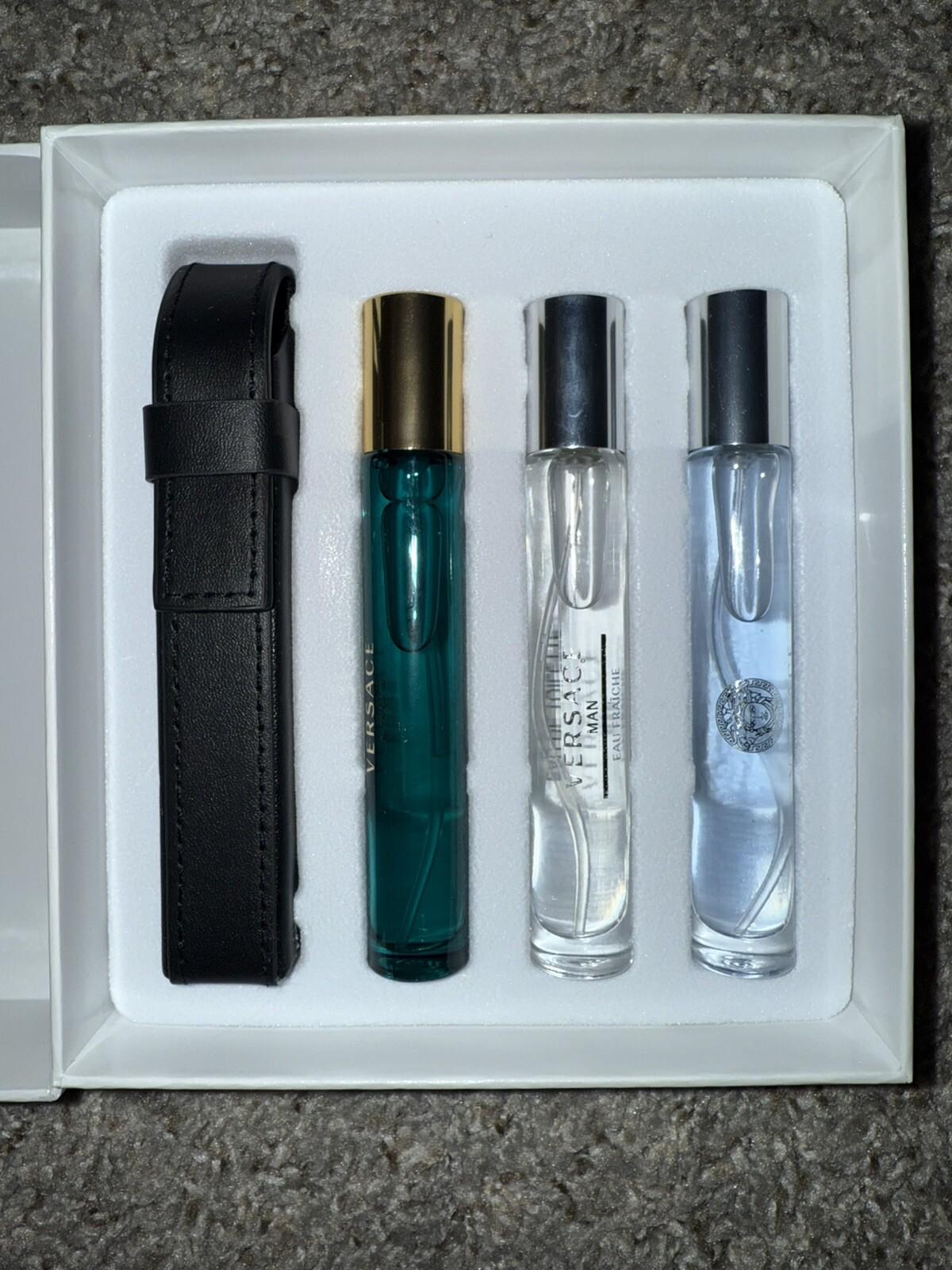 Versace Men's Cologne 4 Piece Travel Gift Set  0.17 Oz