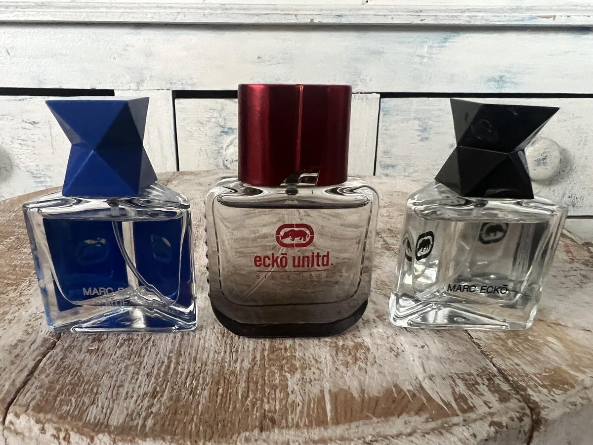 Set Of 3 Marc Ecko Men’s Cologne Bottles Travel Size .5 Ounces Blue Unitd