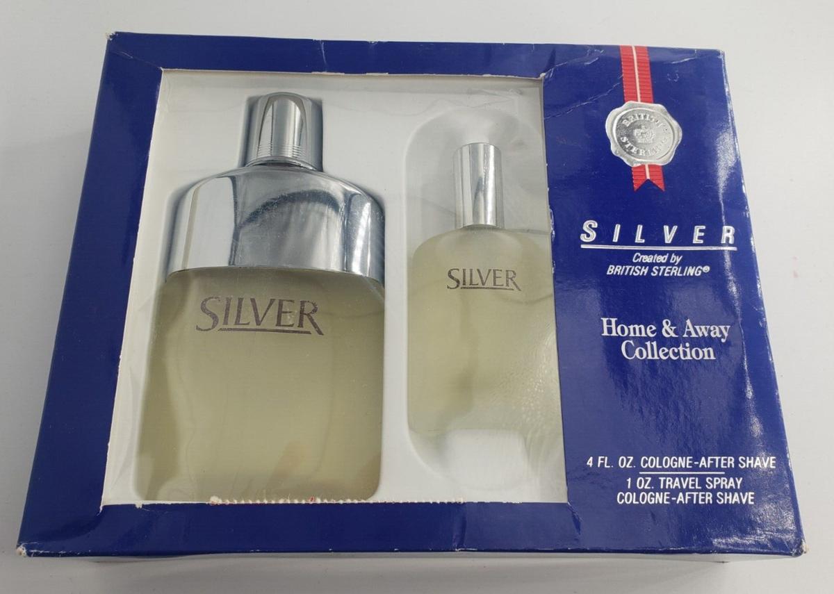 Silver by British Sterling Gift Set 4 oz Cologne/After shave & 1 oz Travel Spray