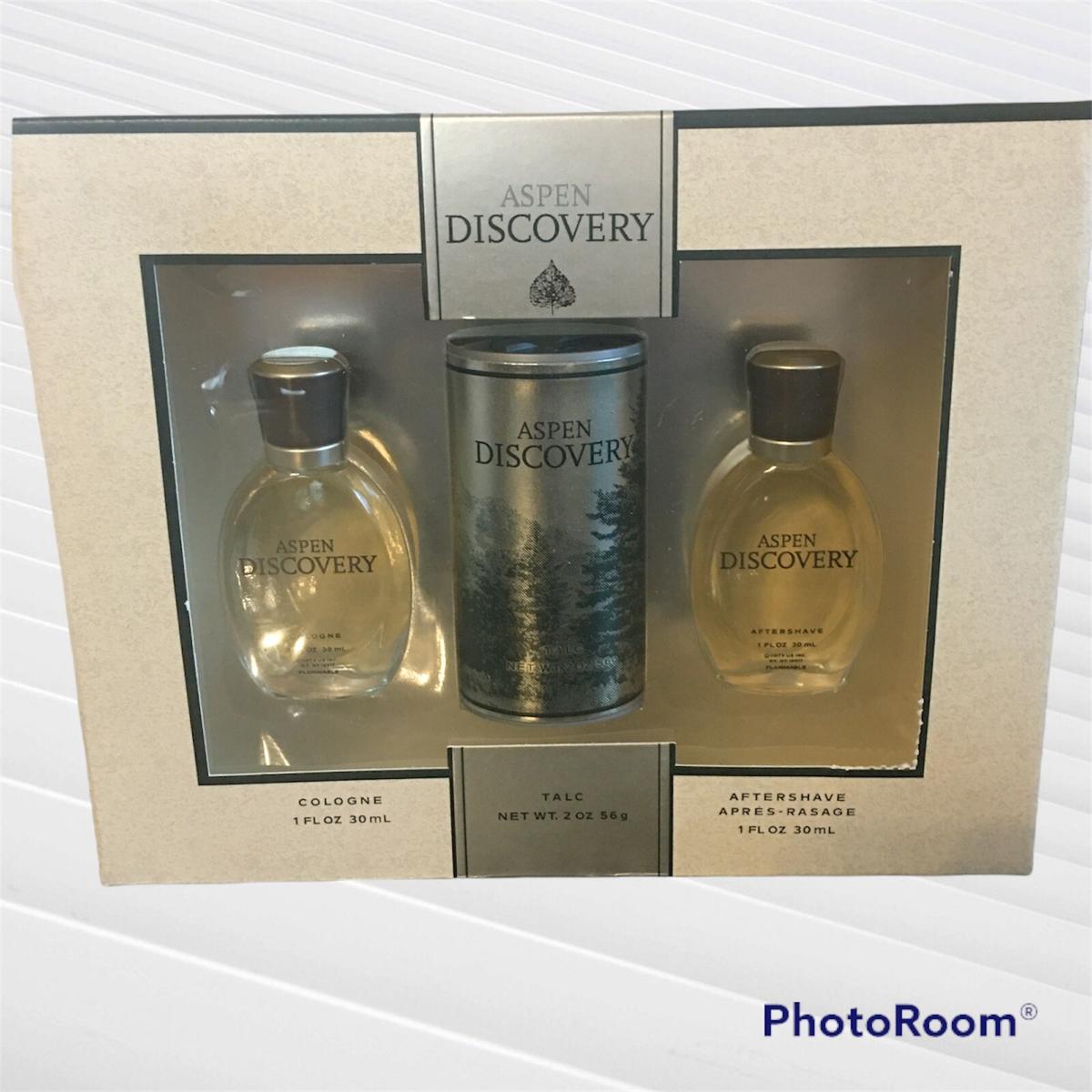 Mens Aspen Discovery Coty Cologne 1 fl oz talc 1 oz aftershave 1 oz  Gift Set