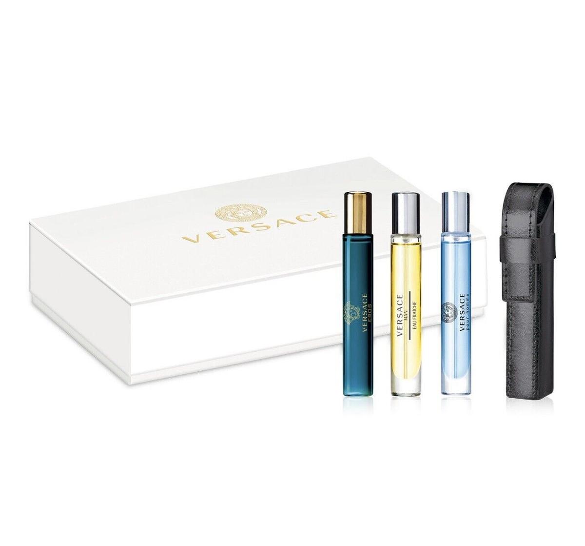 Versace Men's Cologne 4 Piece Travel Gift Set  0.17 Oz