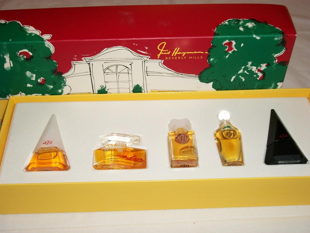 Vintage Miniature Perfumes Fred Hayman Beverly Hills Cologne Box Set ~ New ~ UD2