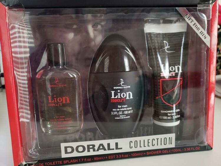 LION HEART men's designer cologne 3 pc Gift Set by DORALL COLLECTION