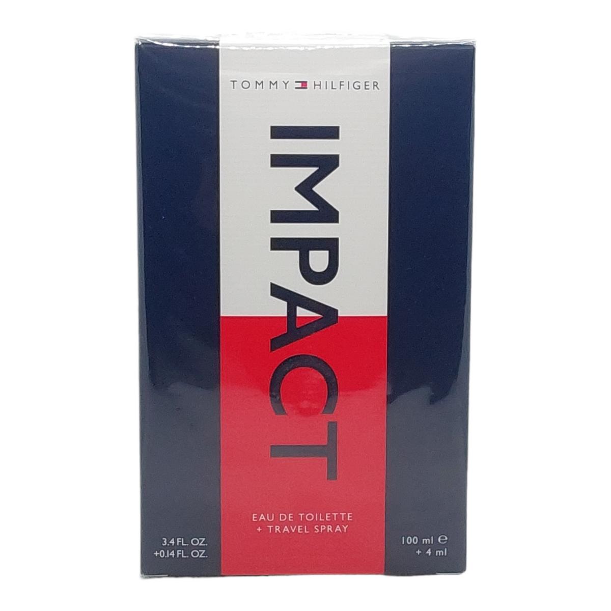 Tommy Hilfiger Impact Men Eau De Toilette Travel Set Spray 3.4oz + .14 oz Cologn