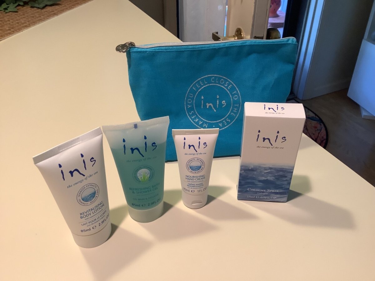 New INIS Voyager Set Travel Friendly Sizes Lotion Cologne Bath Gel Hand Cream