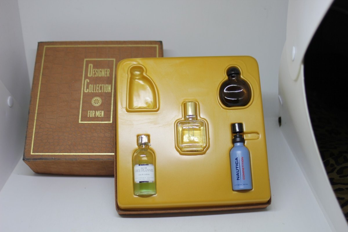 Men’s Vintage Designer fragrance Mini Set  Of  4