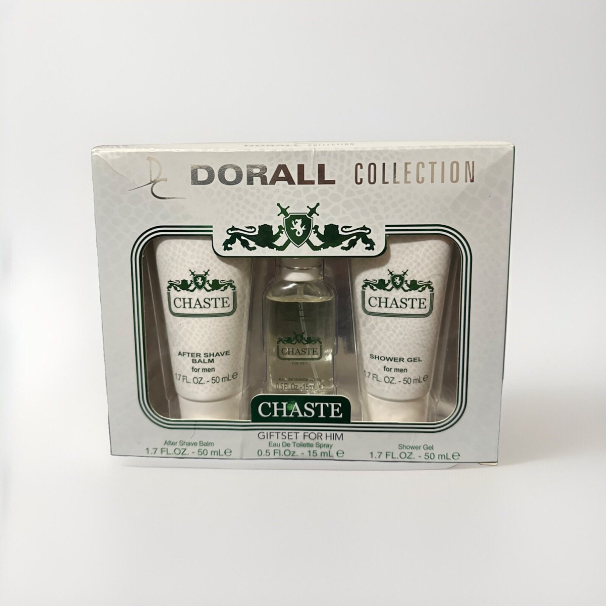 CHASTE men's  designer cologne with a 3 piece Gift Set by DORALL COLLECTION