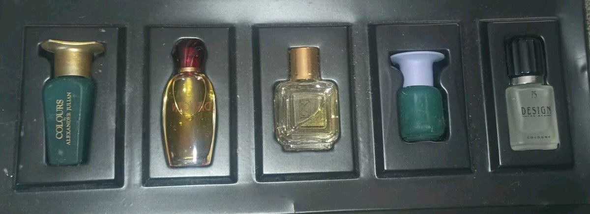 Vtg Set Of 5 Mini Designers Colognes Paul Sebastian, Design, Alexander Julian 