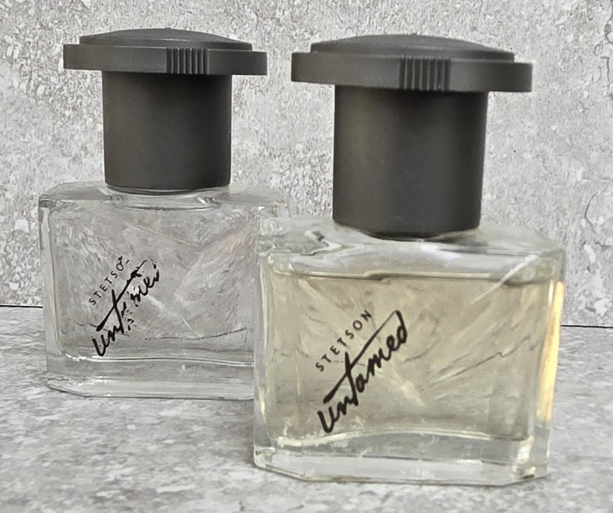 Rare Vtg Discontinued Coty Stetson Untamed 1/2 oz Travel Aftershave Cologne Set