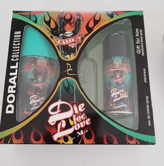 DIE FOR LOVE men's designer cologne 3 pc Gift Set by DORALL COLLECTION