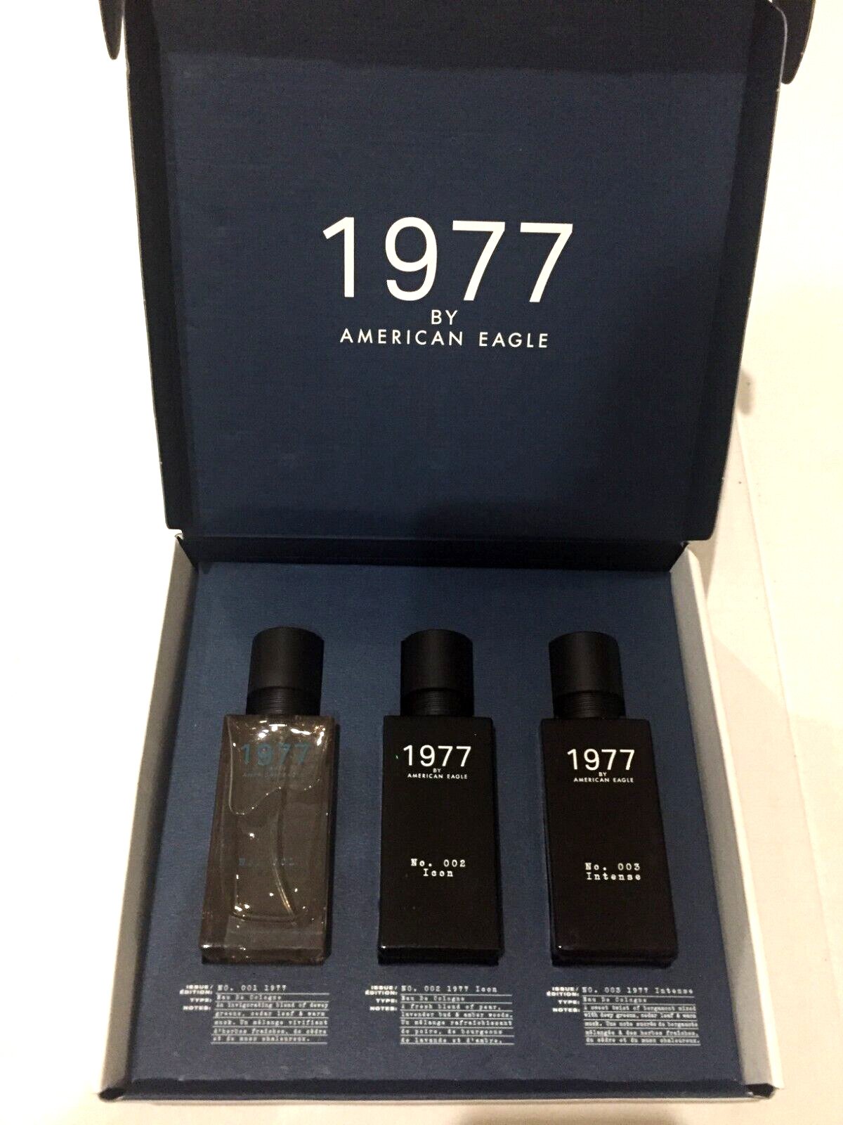 AEO American Eagle 1977 Eau De Cologne Discovery 3pc Set -1977, Icon, Intense