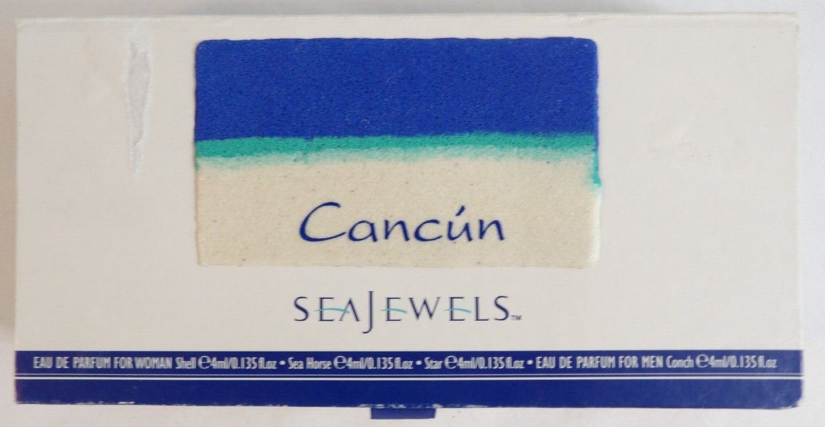 CANCUN SEA JEWELS MINIATURE AZUL ENCHANTING COLOGNE EAU DE PARFUM SET NIB