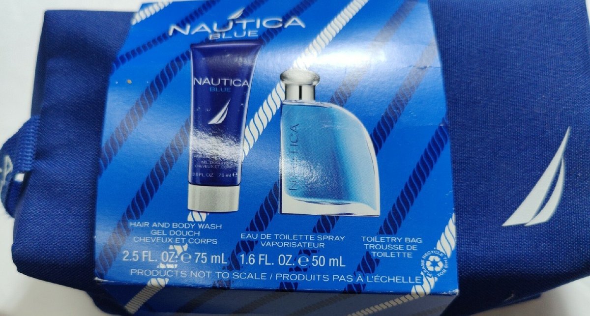 Nautica Blue Men's Dopp Kit Set With Travel Toiletry Zipper Pouch #B-524