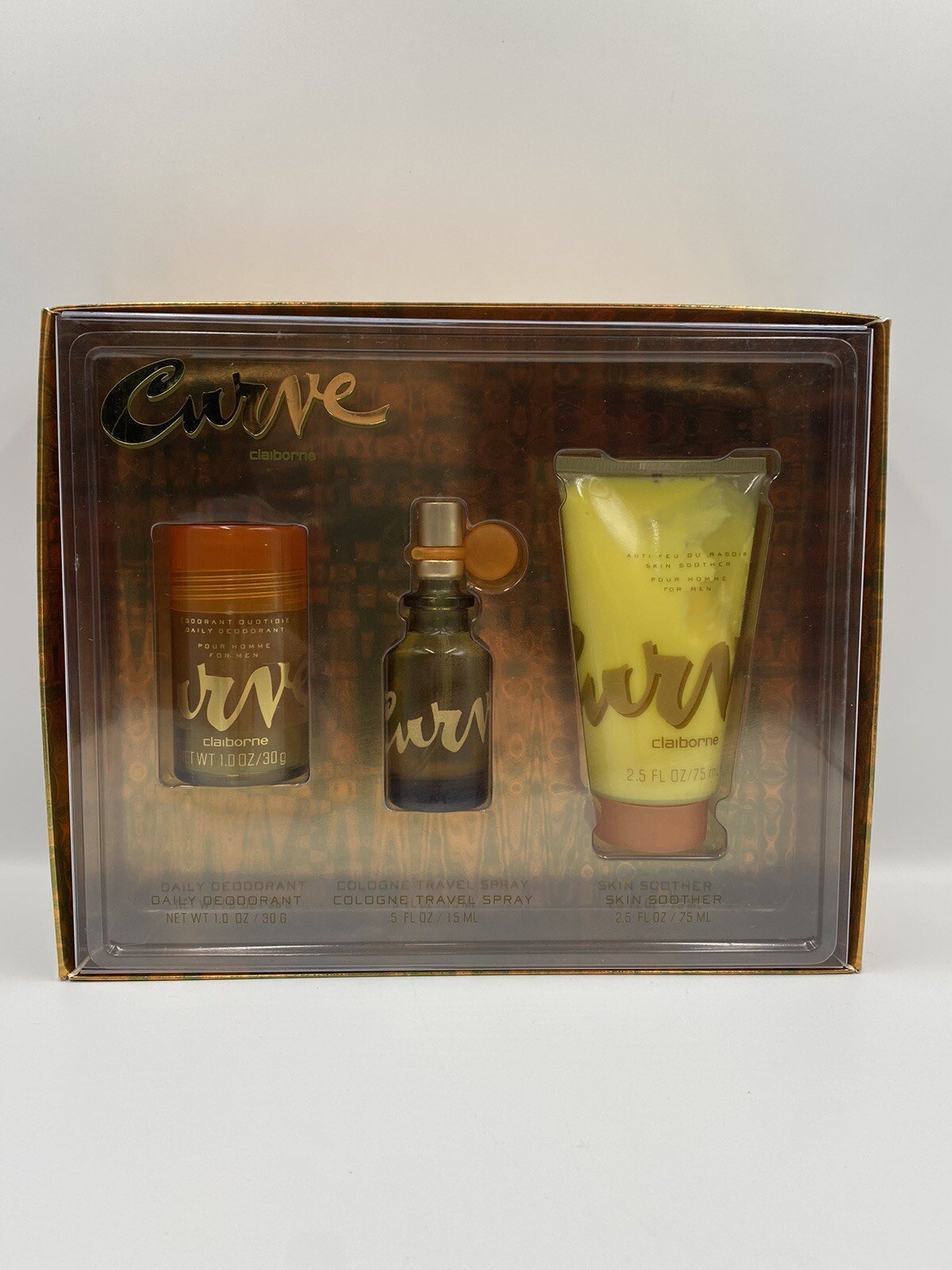 Curve Set by Liz Claiborne .5 Cologne Travel Spray, 2.5 Soother & 1 Daily Deodor