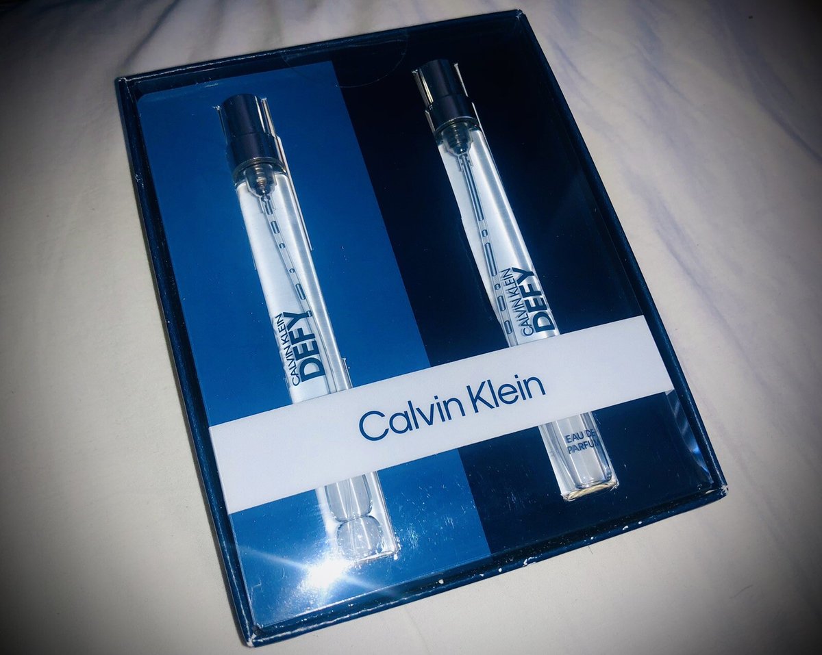 Cologne Calvin Klein DEFY EDT & EDP 10ML .33oz Mens 2-Pc Gift Set Travel Spray