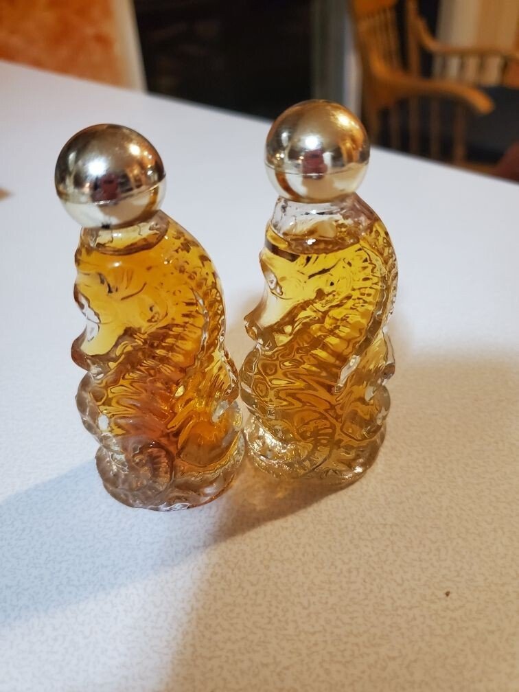 FULL BOTTLE Avon Seahorse Miniature Moonwind Cologne .5 FL. OZ. set of 2