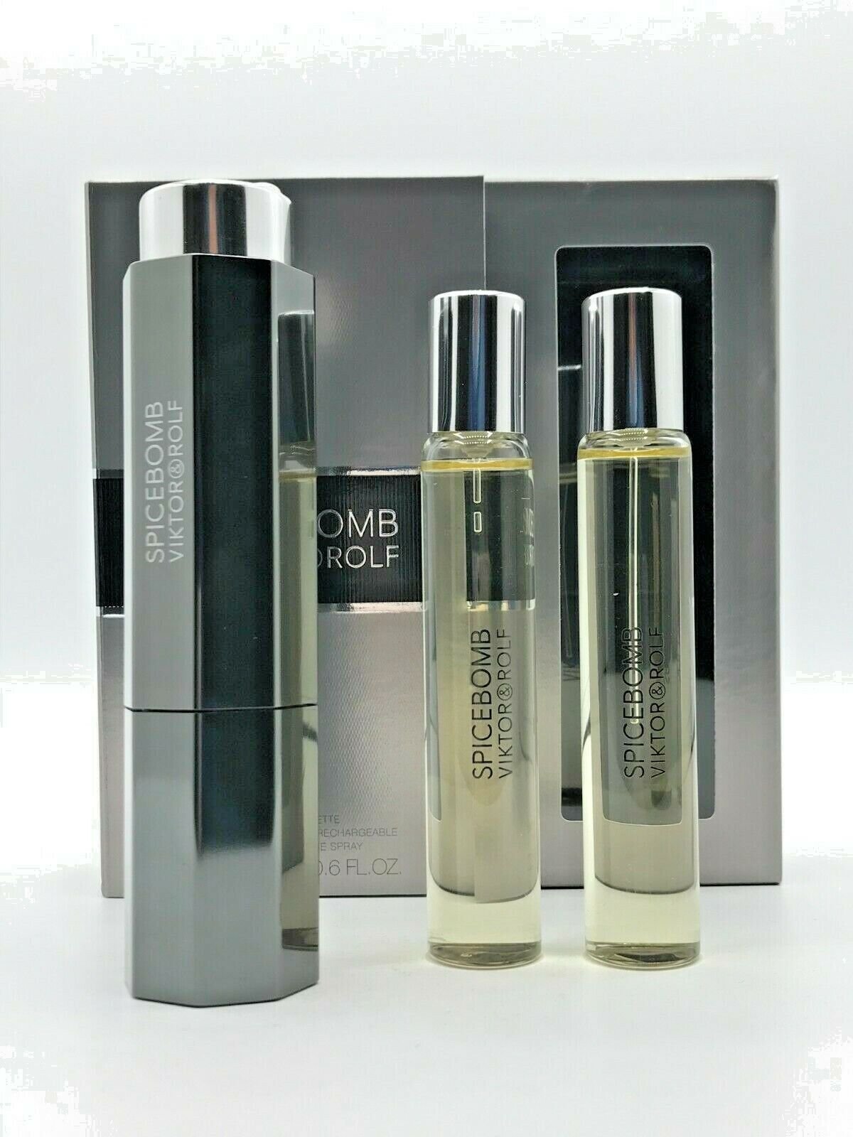 Viktor & Rolf Spicebomb Men 3pc Set Travel Cologne Spray 3 x 18 ml New In Box