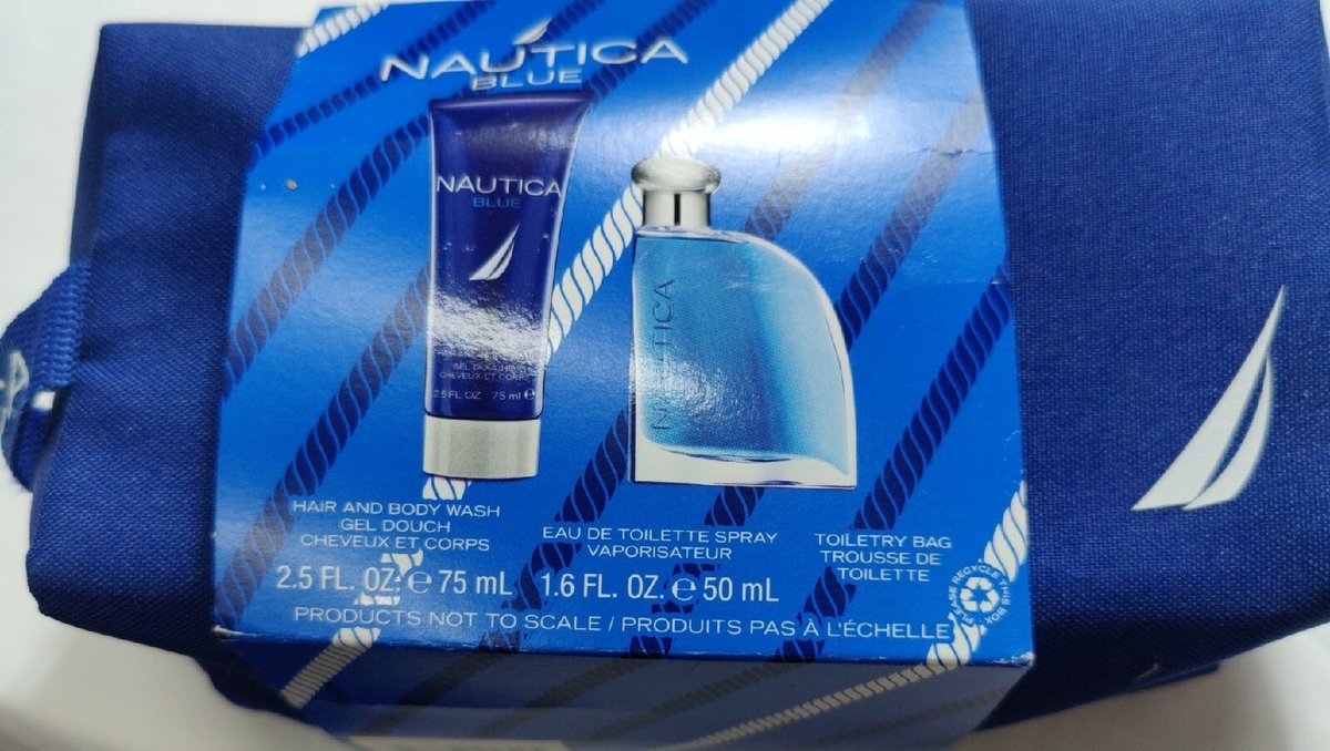 Nautica Blue Men's Dopp Kit Gift Set With Travel Toiletry Zipper Pouch#B-525